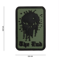 101 inc - Patch 3D PVC Skull The End green