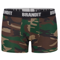 Brandit - Boxershort Logo - Woodland-Black