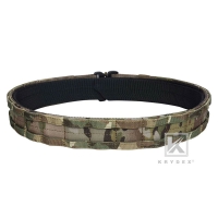 Krydex - Quick Release 1.5''-1.75'' Heavy Duty Metal Buckle Molle Rigger Outer & Inner Belt Military Airsoft Battle Tactical Outdoor Adjustable Waistband - Ranger Green