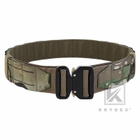Krydex - Tactical Molle Belt Quick Release Duty Gun Shooting Belt Laser Molle Padded Load Bearing Stiffened Belt - Multicam