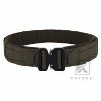 Krydex - Tactical Molle Belt Quick Release Duty Gun Shooting Belt Laser Molle Padded Load Bearing Stiffened Belt - Ranger Green