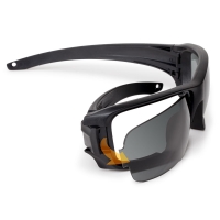 ESS - Rollbar Tactical - Frame Black Logo Silver/Lens Clear, Smoke Gray