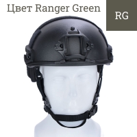 Masada Armour - FAST IIIA Tactical Ballistic Helmet High Cut - Ranger Green