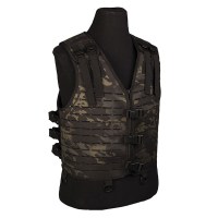 Mil-Tec - Camouflage Black Laser Cut Vest Lightweight