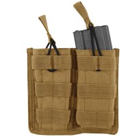 Voodoo Tactical - M4/M16 Open Top Mag Pouch w/ Bungee System Double - Coyote