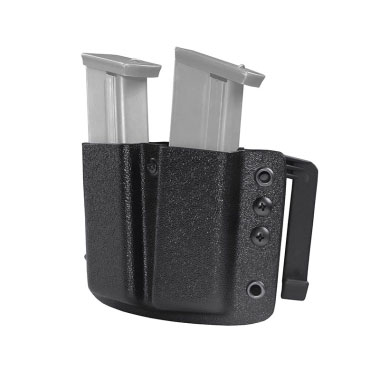 Stich Profi - Паучер двойной Скат для пистолетных магазинов G17, Ярыгин с поясным креплением  - Чёрный